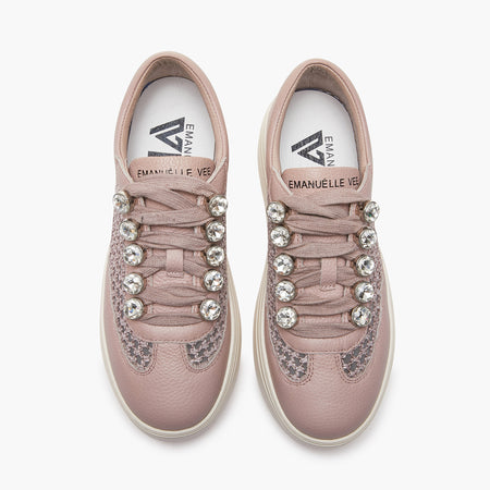 Emanuelle Vee sneakers donna Bice in pelle e tessuto pink 302 18