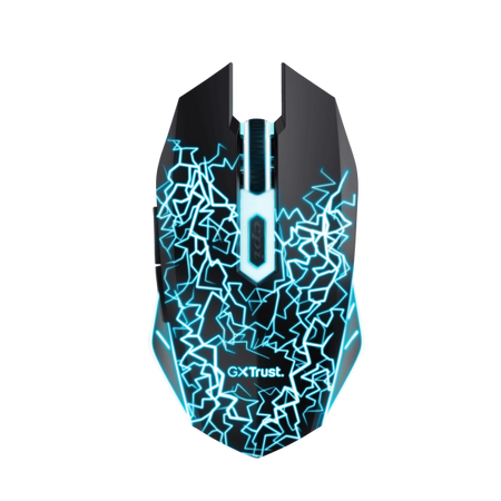 Mouse Ottico Trust 24750 - Optical Wireless senza fili - 6 pulsanti - Luci Led - Nero