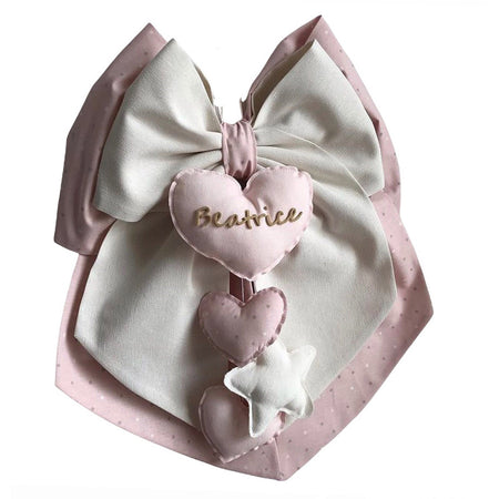 Fiocco nascita in cotone personalizzabile fatto a mano 35 x h 40 cm "Made in Italy"