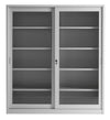 Armadio ufficio da archiviazione con piani e ante in vetro temperato cm. 180x37,5x200H