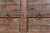 Biscottini Porta portone in legno massello e ferro da interno o da esterno vecchia e antica medievale scorrevole