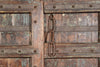 Biscottini Porta portone in legno massello e ferro da interno o da esterno vecchia e antica medievale scorrevole