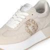 Liu Jo sneakers Dreamy 02 ecru con logo glitter BA5035PX618