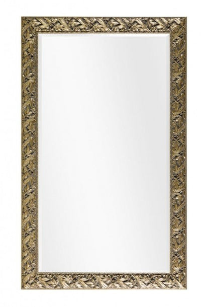 MOBILI2G - Specchiera in foglia oro rettangolare Misure: L.90 x H. 180 x P. 4