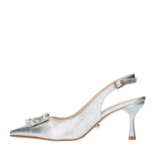 TWENTY FOUR HAITCH Scarpe con Tacco Argento da donna