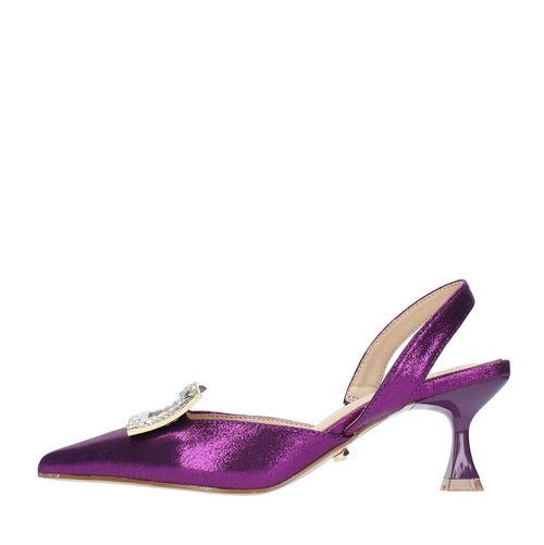 TWENTY FOUR HAITCH Scarpe con Tacco Viola da donna