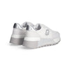 Liu Jo sneakers platform in suede e mesh white silver BA5049PX027