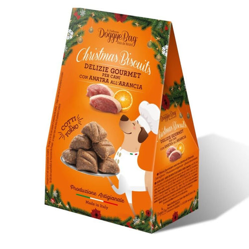 Christmas Biscuits Delizie Gourmet per Cani con Anatra all'Arancia