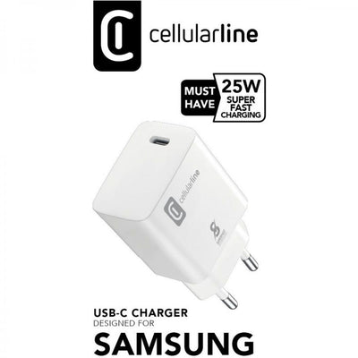 caricabatteria 25w usb-c bianco in micropack non appendibile