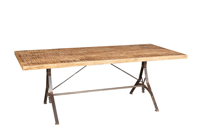 Biscottini Tavolo rettangolare in legno massello scrivania realizzato vecchio Offerta