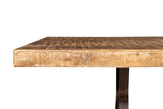 Biscottini Tavolo rettangolare in legno massello scrivania realizzato vecchio Offerta