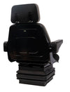 Sedile Top in tessuto nero completo di sospensione meccanica e guide