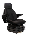 Sedile Top in tessuto nero completo di sospensione meccanica e guide