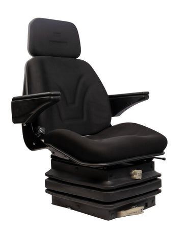 Sedile Top in tessuto nero completo di sospensione meccanica e guide