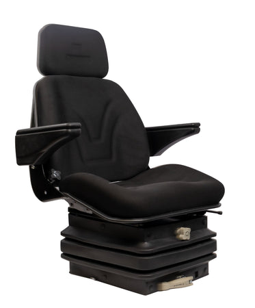 Sedile Top in tessuto nero completo di sospensione meccanica e guide