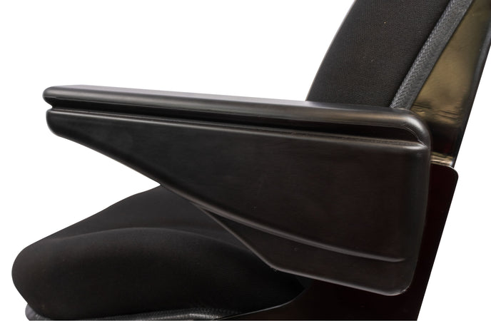 Sedile Top in tessuto nero completo di sospensione meccanica e guide