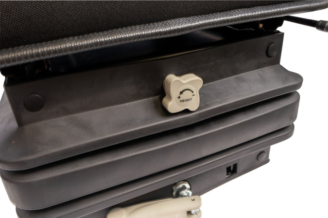 Sedile Top in tessuto nero completo di sospensione meccanica e guide