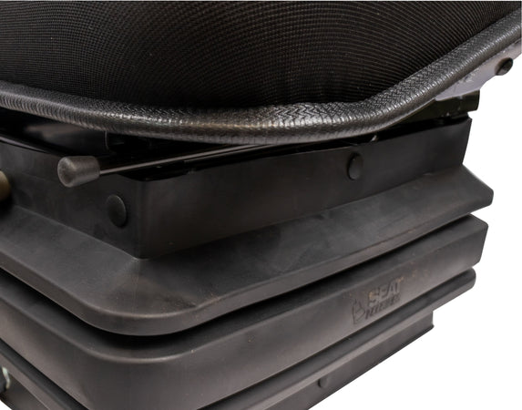 Sedile Top in tessuto nero completo di sospensione meccanica e guide