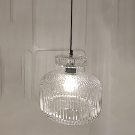 Lampadario moderno Illuminando SP GRETA G TR E27 LED vetro trasparente sospensione