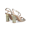 Liu Jo sandali donna Serena 27 metallic gold con tacco logato SA5135EX