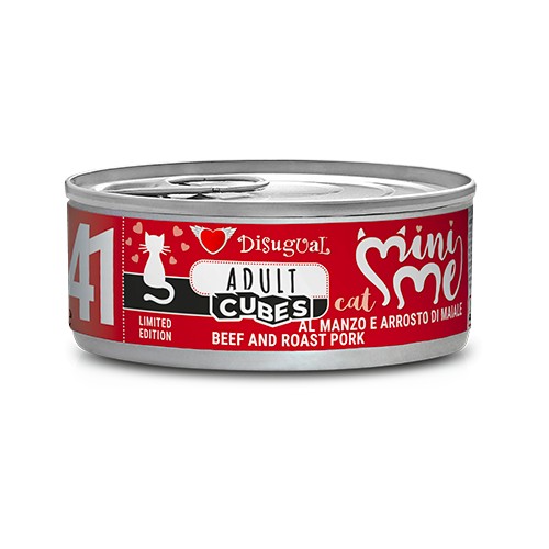 Mini Me 41 Cubes Manzo e Arrosto di Maiale per Gatti Adulti Disugual 85gr