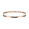 Bracciale MORELLATO uomo Tennis acciaio oro rosa / cristalli neri
