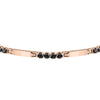 Bracciale MORELLATO uomo Tennis acciaio oro rosa / cristalli neri