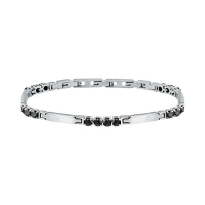 Morellato Tennis – Bracciale Uomo Argento con Cristalli Neri (SAEV46)