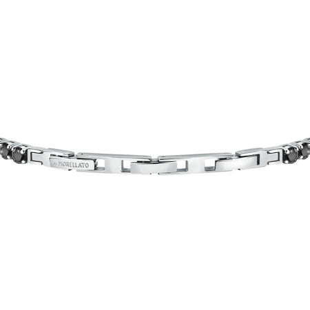 Morellato Tennis – Bracciale Uomo Argento con Cristalli Neri (SAEV46)