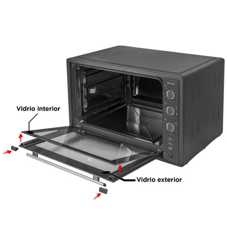 SOGO Forno elettrico, con girarrosto e convezione 70L / 1840W / timer / 6 funzioni di cottura / funzione yogurt