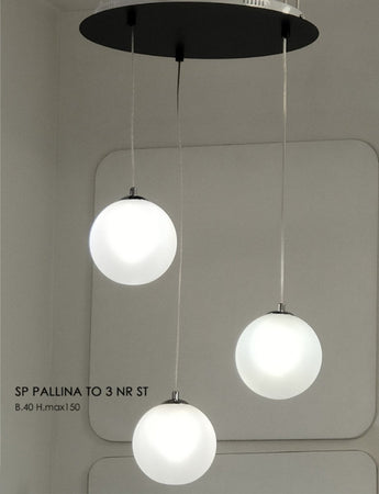 Lampadario moderno Illuminando PALLINA SP TO 3 NR G9 LED metallo vetro sfera sospensione