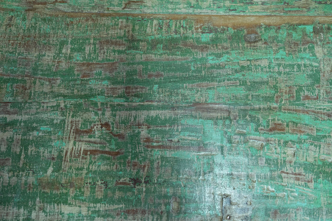 Biscottini Cassapanca antica originale in legno massello di teak intagliato