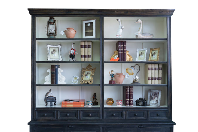 Biscottini Libreria Massello Teak Biscottini Espositore Vetrina Design Artigianale