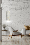 Applique 1 Luce Karli In Acciaio Bianco E Paralume Effetto Marmo Dorato