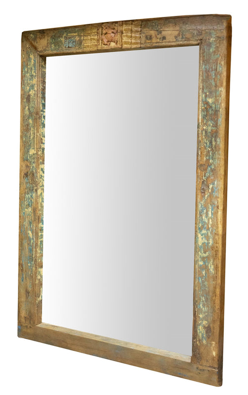 Biscottini Specchio Parete Legno Massello Teak Artigianale Biscottini 135x10x178 Stile