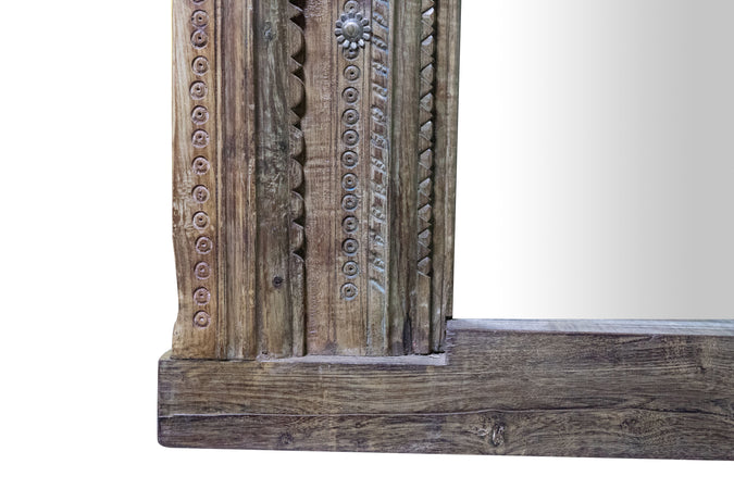 Biscottini Specchio da parete in legno massello di teak