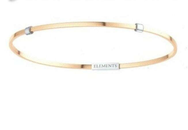 ELEMENTS - Bracciale argento rosa misura S