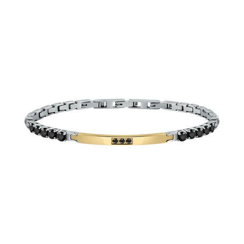 Bracciale MORELLATO uomo Tennis dorato / cristalli neri