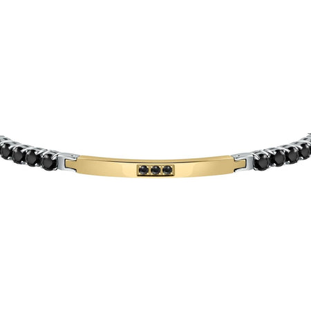 Bracciale MORELLATO uomo Tennis dorato / cristalli neri