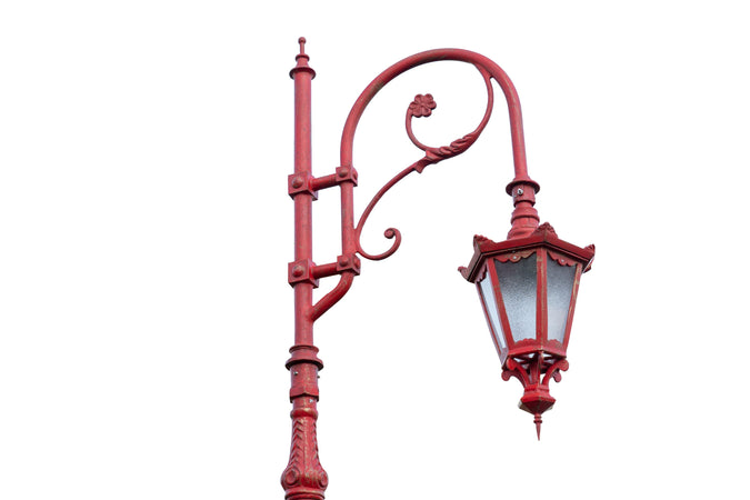 Biscottini Biscottini Lampione Anticato Ghisa Ferro Stabile Robusto Giardino Esterno