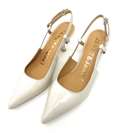 Janet & Janet slingback in pelle verniciata beige J100 BEIGE 99