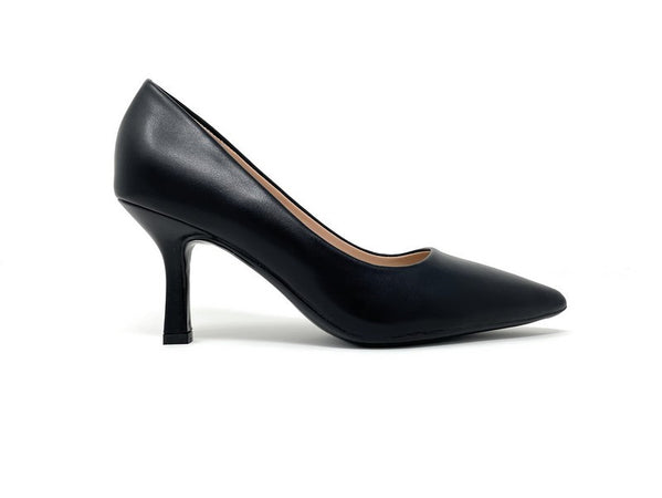 Francesco Milano décolleté in pelle nero A08 01A