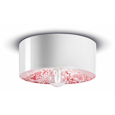 Plafoniera ceramica Ferroluce Decò PI C1793 E27 LED lampada soffitto classica moderna