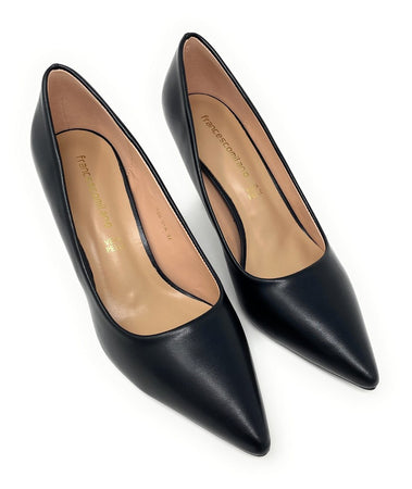 Francesco Milano décolleté in pelle nero A08 01A