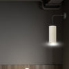 Applique 1 Luce Bente In Acciaio Nero E Paralume Bianco E Oro