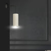 Applique 1 Luce Bente In Acciaio Nero E Paralume Bianco E Oro