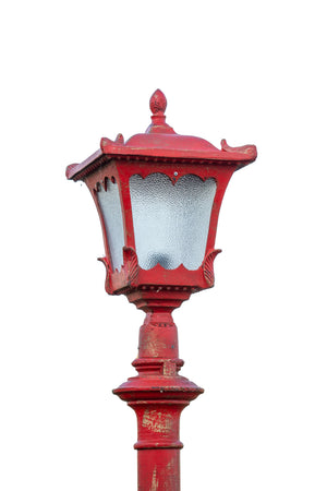 Biscottini Lampione Esterno Biscottini Ghisa Ferro Anticato Stabile Robusto 25x25x352