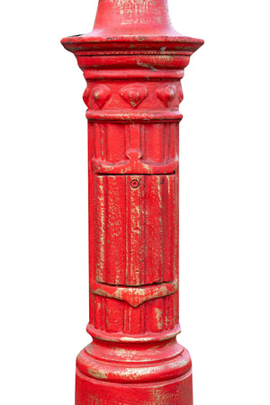 Biscottini Lampione Esterno Biscottini Ghisa Ferro Anticato Stabile Robusto 25x25x352