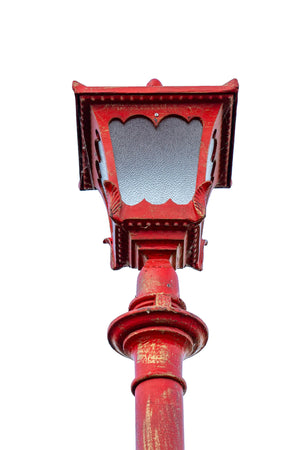 Biscottini Lampione Esterno Biscottini Ghisa Ferro Anticato Stabile Robusto 25x25x352