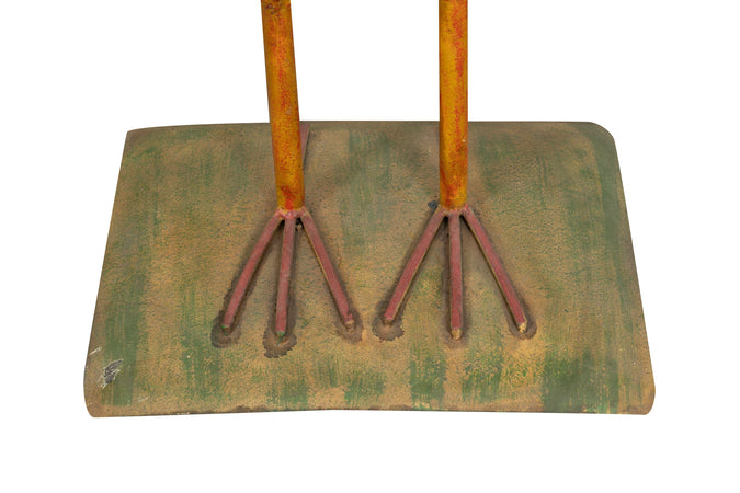 Biscottini Gallina Vintage in Ferro Biscottini Scultura Decorativa Giardino Arredo